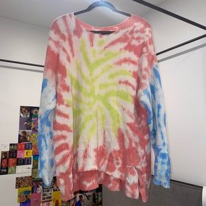 Aqua (Bloomingdales) oversized tie dye sweater